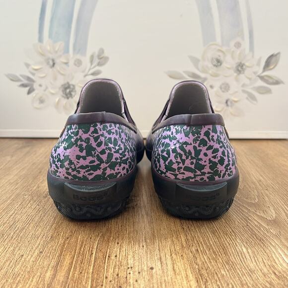 BOGS Women's Patch Slip-on-Spotty Rain Shoe in Burgundy Multi - Picture 5 of 11